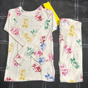 GAP Kids Pajama Set - Cream with Multicolor Disney Characters